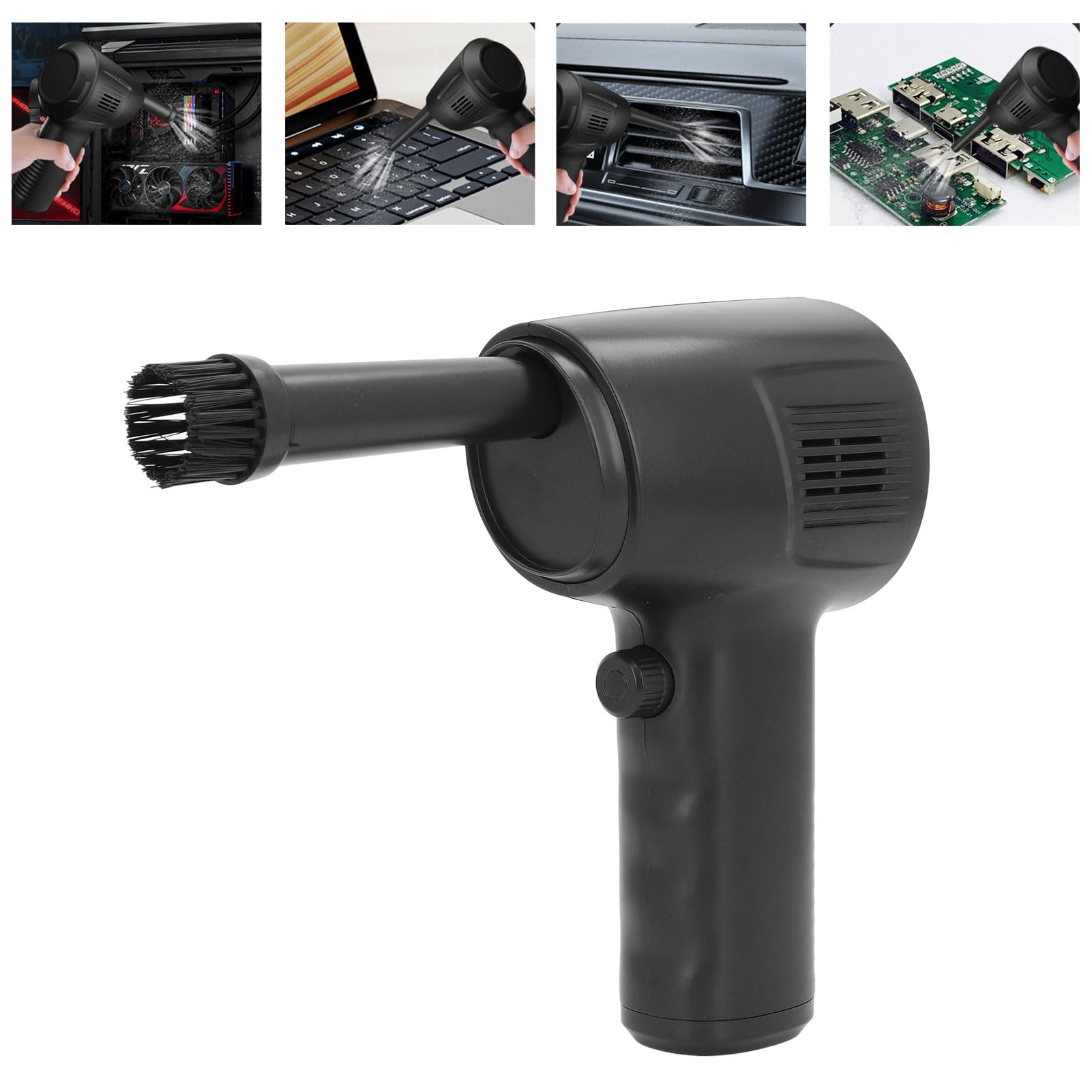 Soffiatore Elettrico Ricaricabile Portatile 51000 Giri/min, per | Aeratore senza fili con batteria 6000 mAh, 5 ugelli per custodia del computer, tastiera, auto