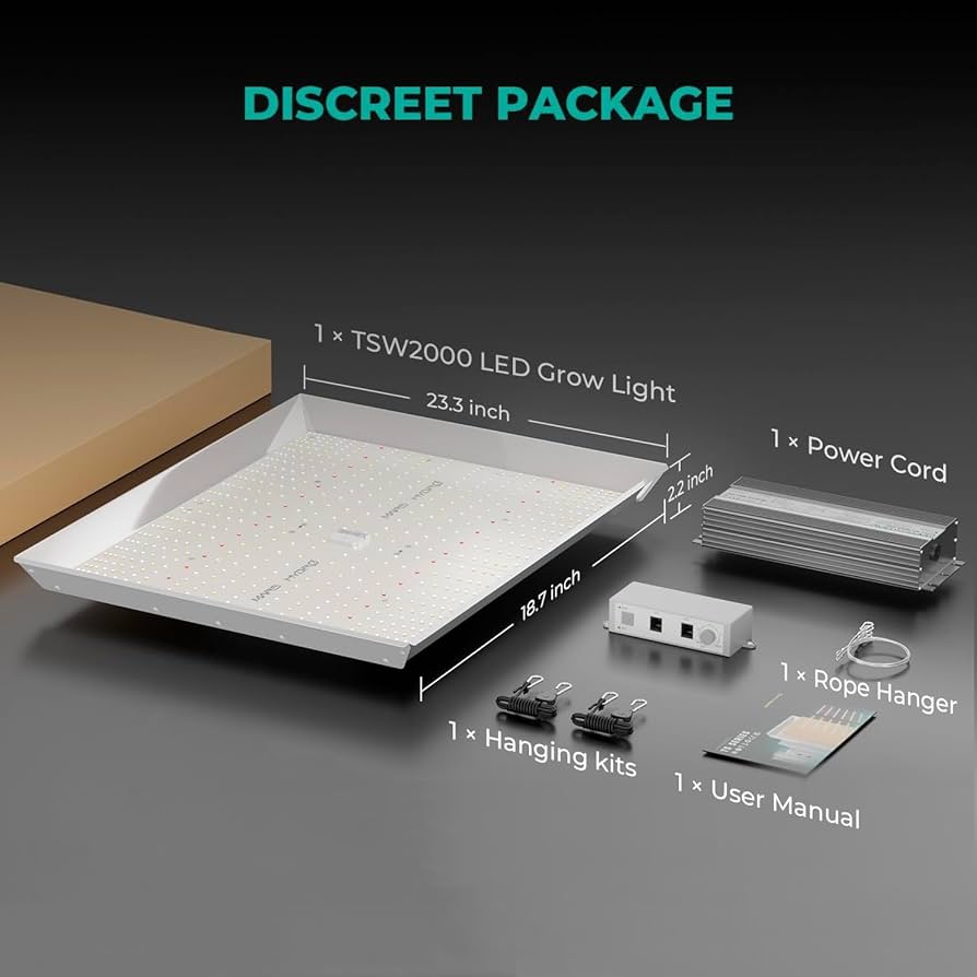 Mars Hydro LEDグロウライト TSW2000 Mars Hydro: TSW2000 Series LED Grow Light With Dimmer