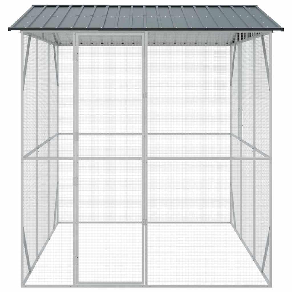 Generisch Vogelkäfig Anthrazit 227 x 310 x 247 cm Verzinkter Stahl,Tier- & Haustierbedarf,Haustierbedarf,Vogelbedarf,Vogelkäfige & -ständer-3325160
