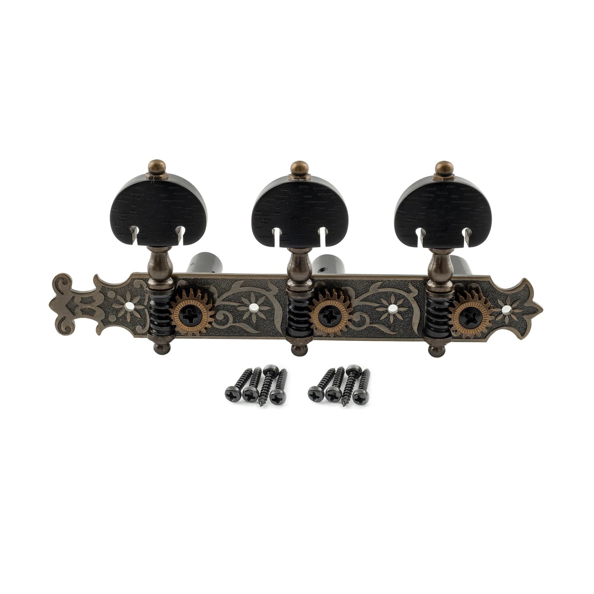 Set di accordatori for chitarra classica stile Bouchet 3X3, set di chiavi for accordatura(Brown)