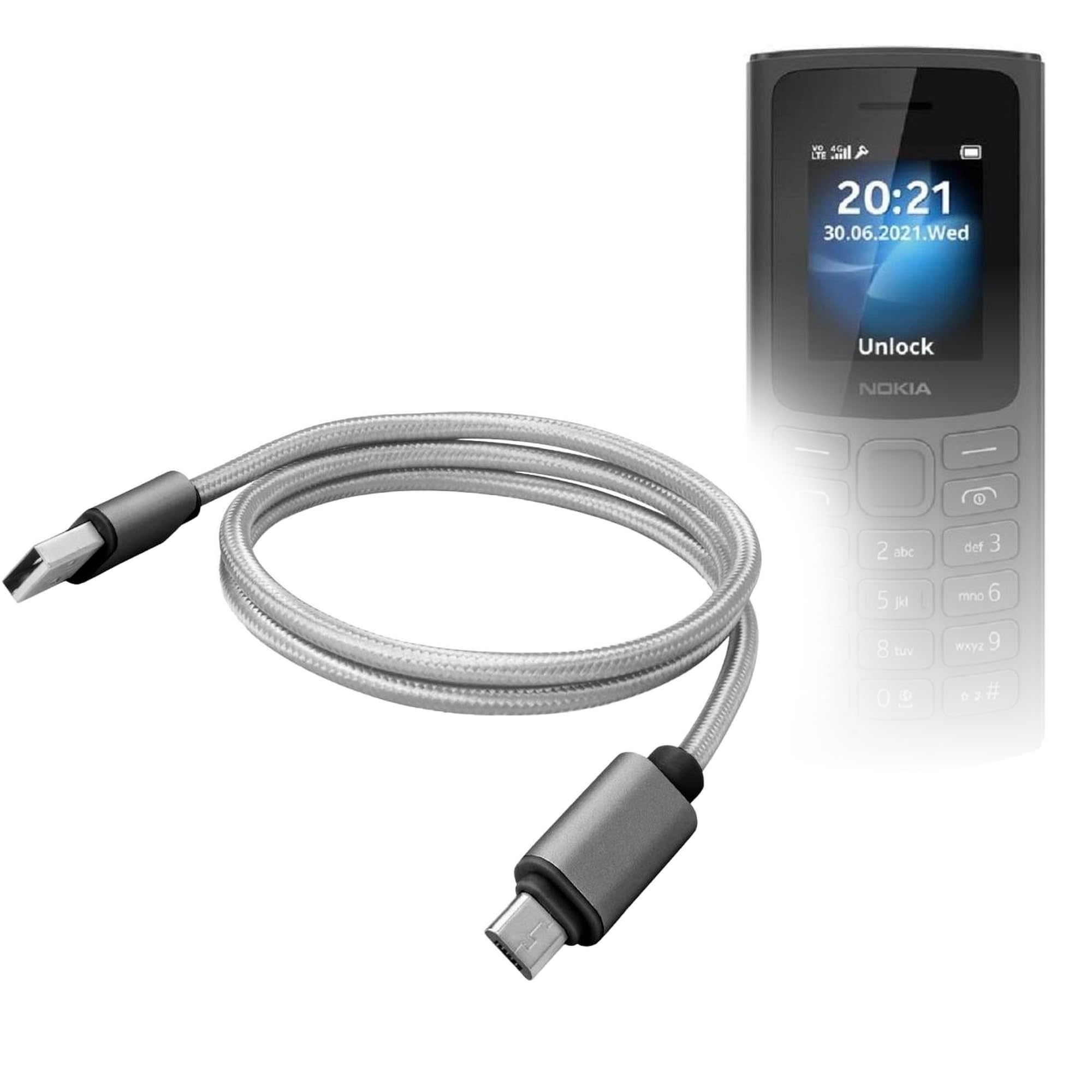 Amazon.com: BoxWave Cable Compatible with Nokia 105 4G (2023