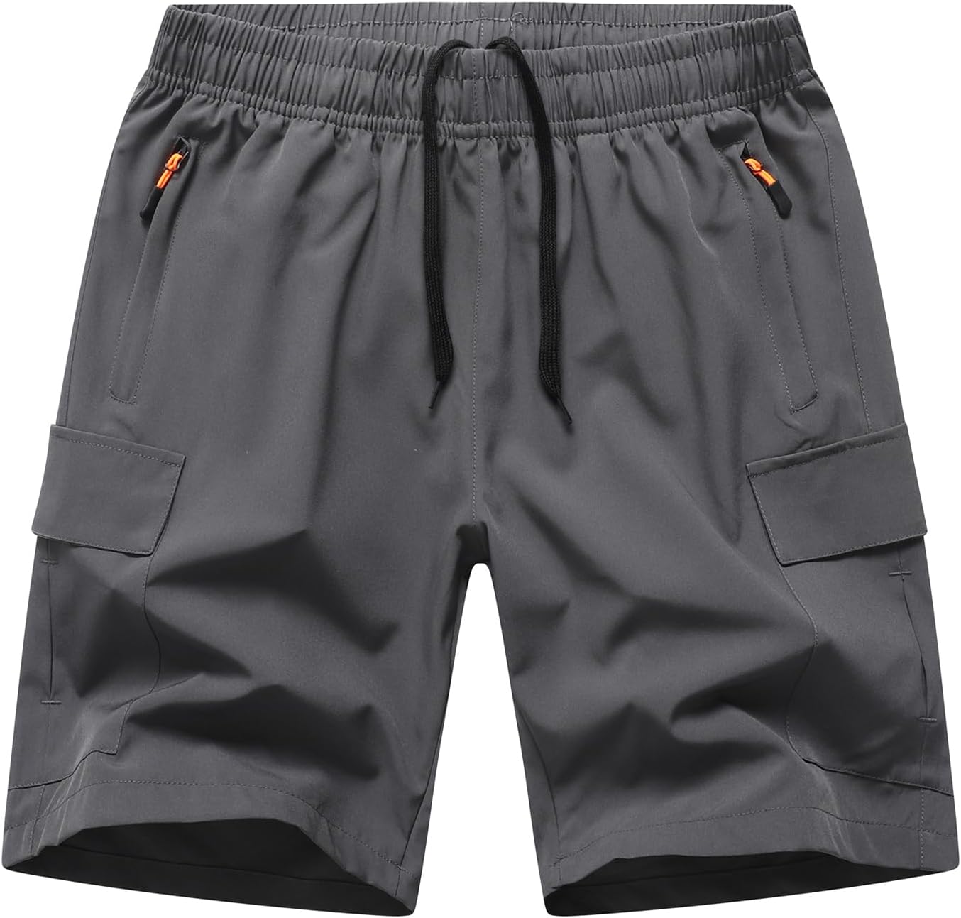 Boys Cargo Shorts, Outdoor Quick Dry Hiking Shorts, Lightweight Athletic Short with Zipper Pockets