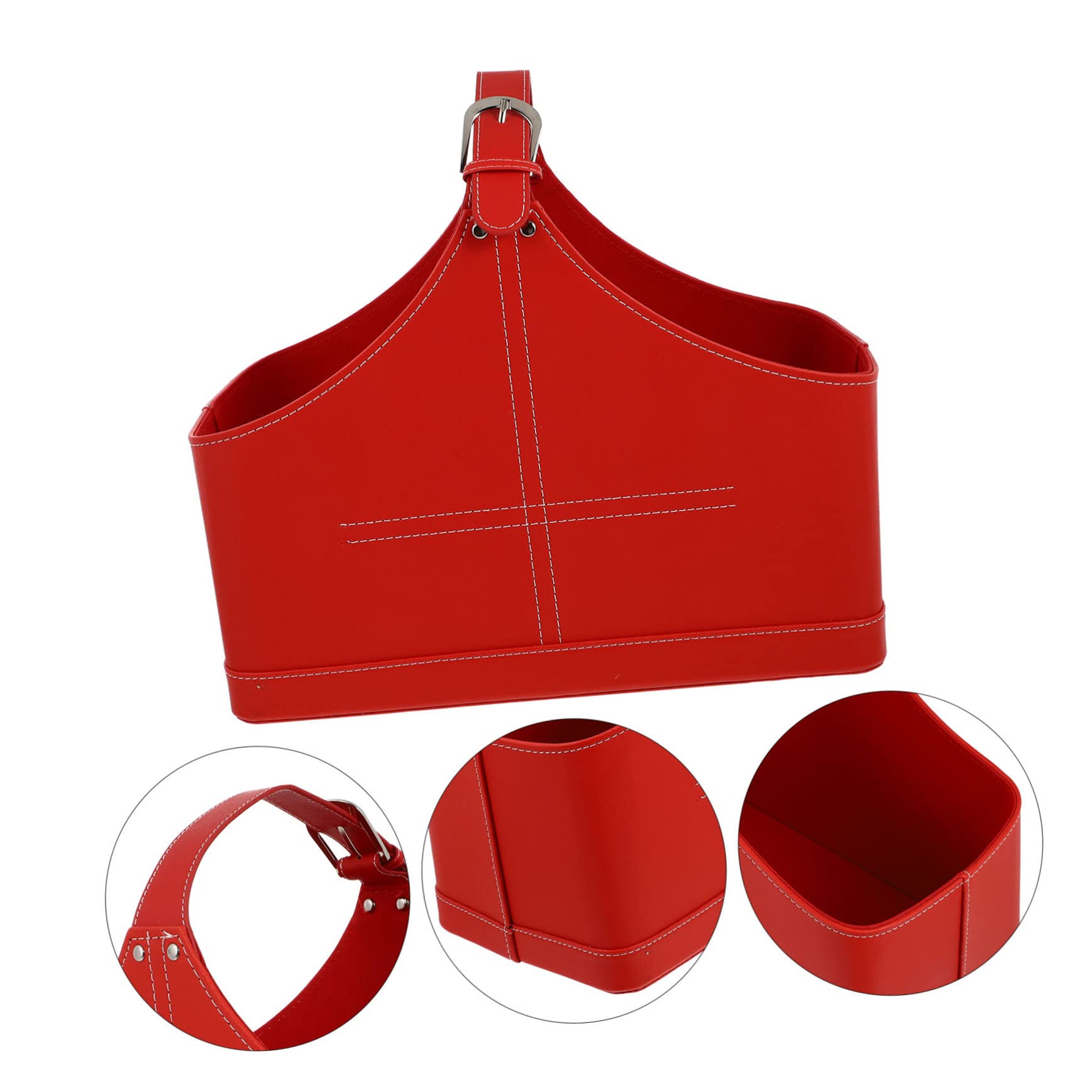 FRCOLOR 1pezzi Borsa Regalo Di Natale Riutilizzabile in Pelle Pu Cesto Regalo Per Incartare Regali Porta Regali Per Feste Confezione Creativa