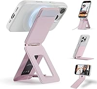 Vista 40 de MOFT Trípode para teléfono con palo selfie para iPhone, soporte de iPhone de múltiples ángulos, soporte de teléfono ligero y portátil, imanes Seafoam