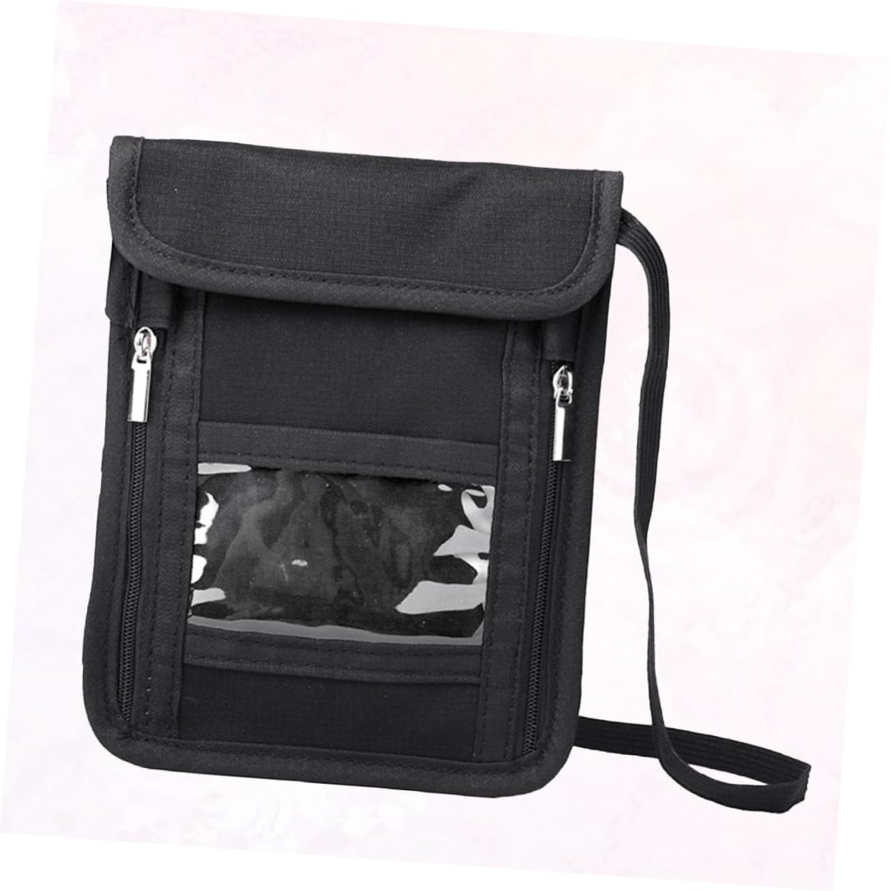 3pezzi Portafoglio Da Viaggio Con Tasca Rfid Per Passaporto e Smartphone Borsa Tracolla Unisex Nero Custodia Sicura Per Documenti e Valuables
