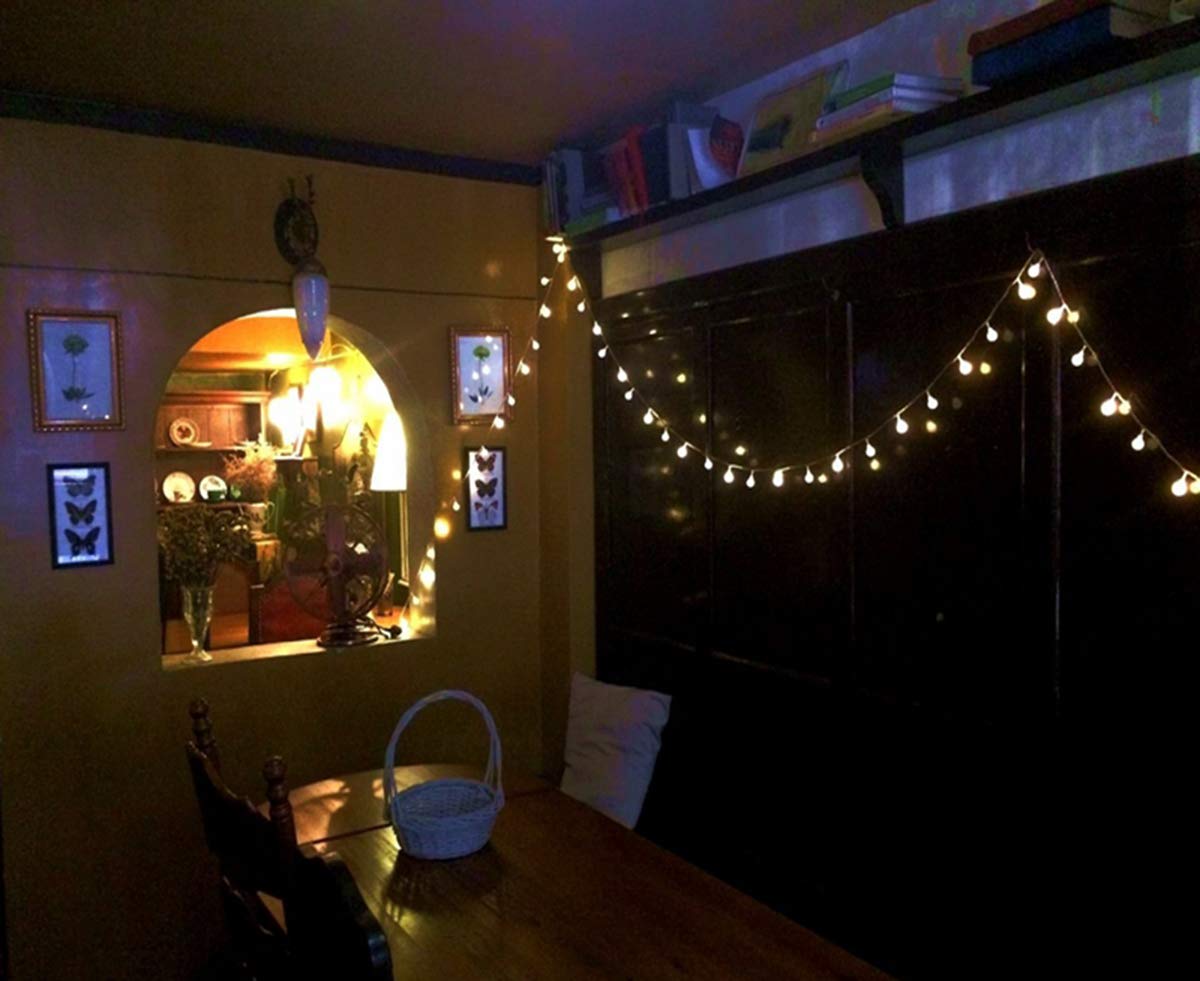 Guirnalda LED decorativa de 6 m, 10 m, 20 m, 30 m y 50 m, bolas luminosas, cinta LED para decoración de bodas y Navidad (50 m, blanco cálido)