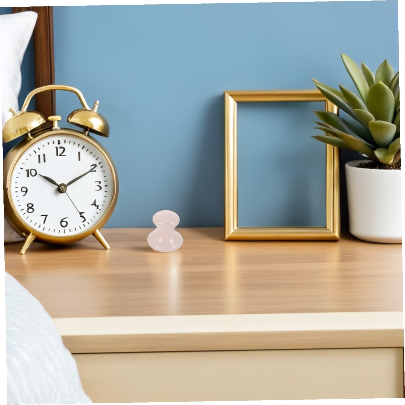 3pezzi Rullo di Rosa per Massaggio Viso Pietra Gua Sha Forma di Fungo per Massaggiare Viso e Migliorare Elasticità