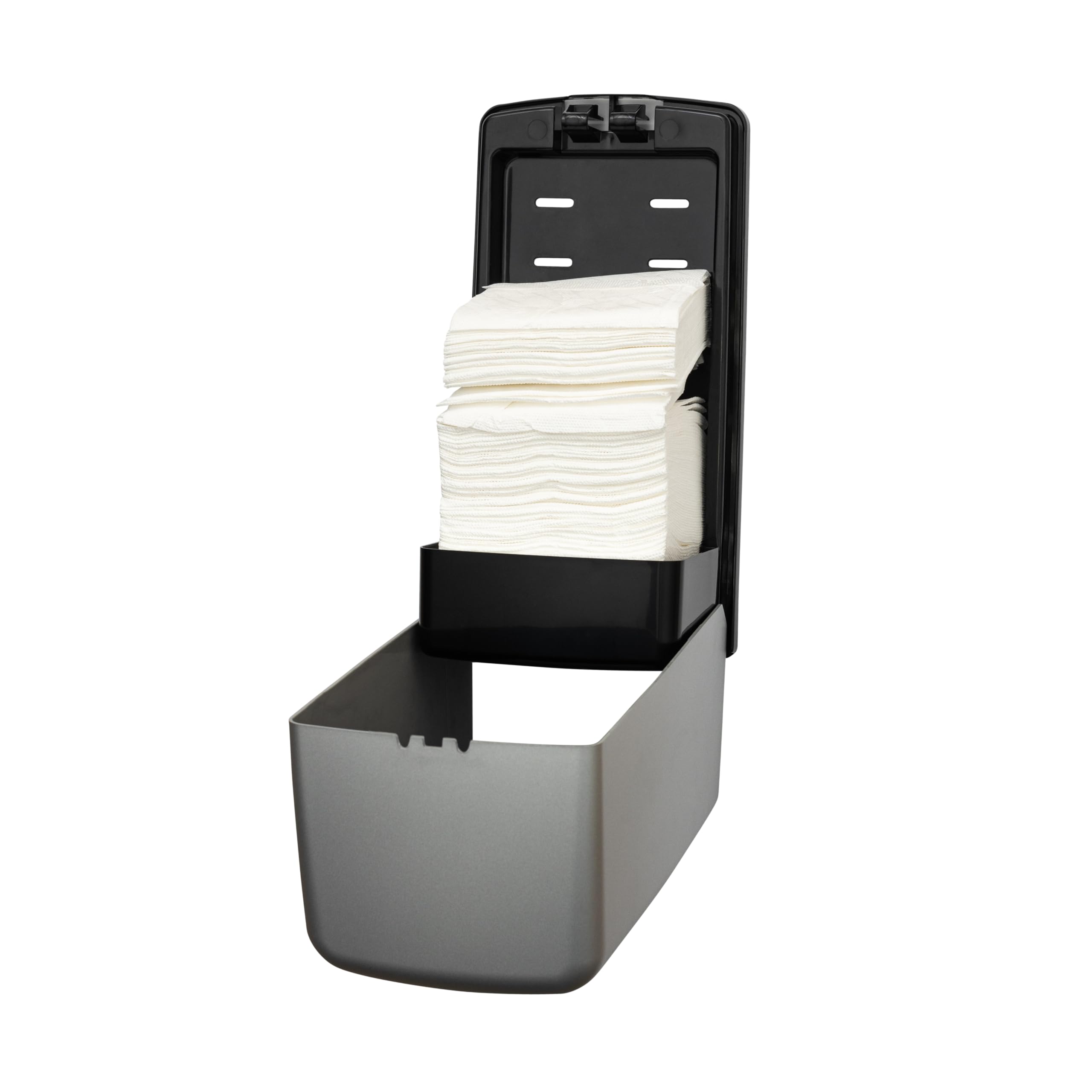 Jofel Dispensador de Papel Higienico 400 Toallitas Zig-Zag ABS Resistente Plata
