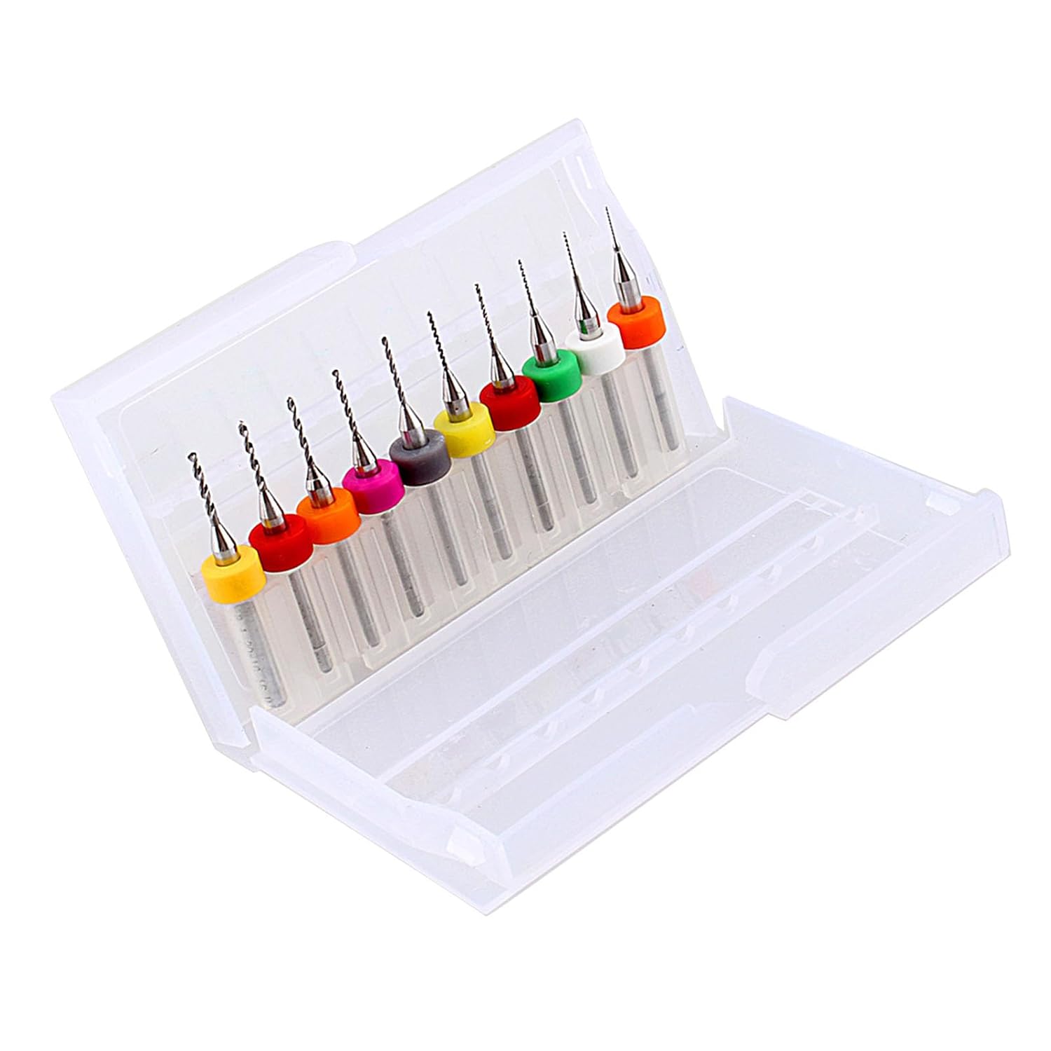 Garosa 0.3-1.2mm Carbide Micro Drill Bits, Tungsten Drill for PCB Kit, Ideal for Precision Routing and Engraving Applications