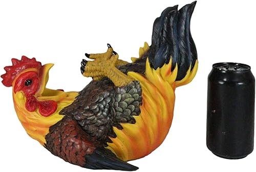 Miniatura 3 de Ebros Gift Rústico Western Country Morning Crow Drunken Barnyard Farm Rooster Pollo Botella de Vino Titular de 11 pulgadas de largo Animal Farmland