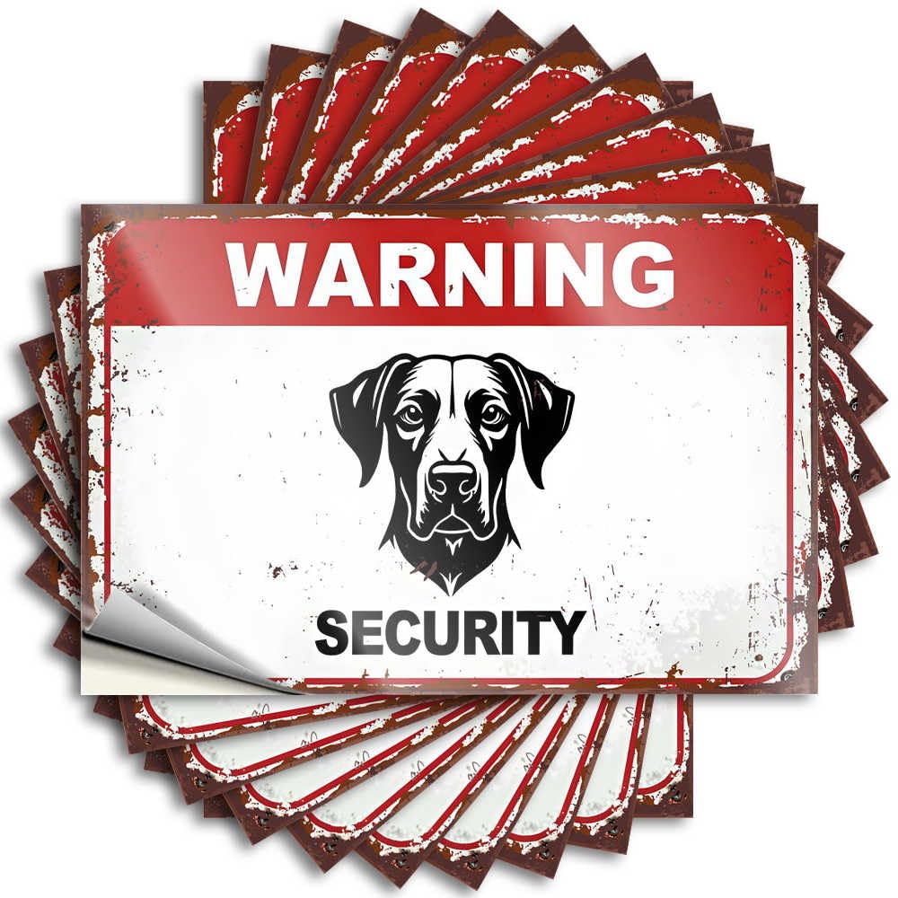 Fzfn Colour Warning: Security Dog Alert Hat Cute - Country Stuff Tattoo Self Adhesive Sticker(6X9cm)