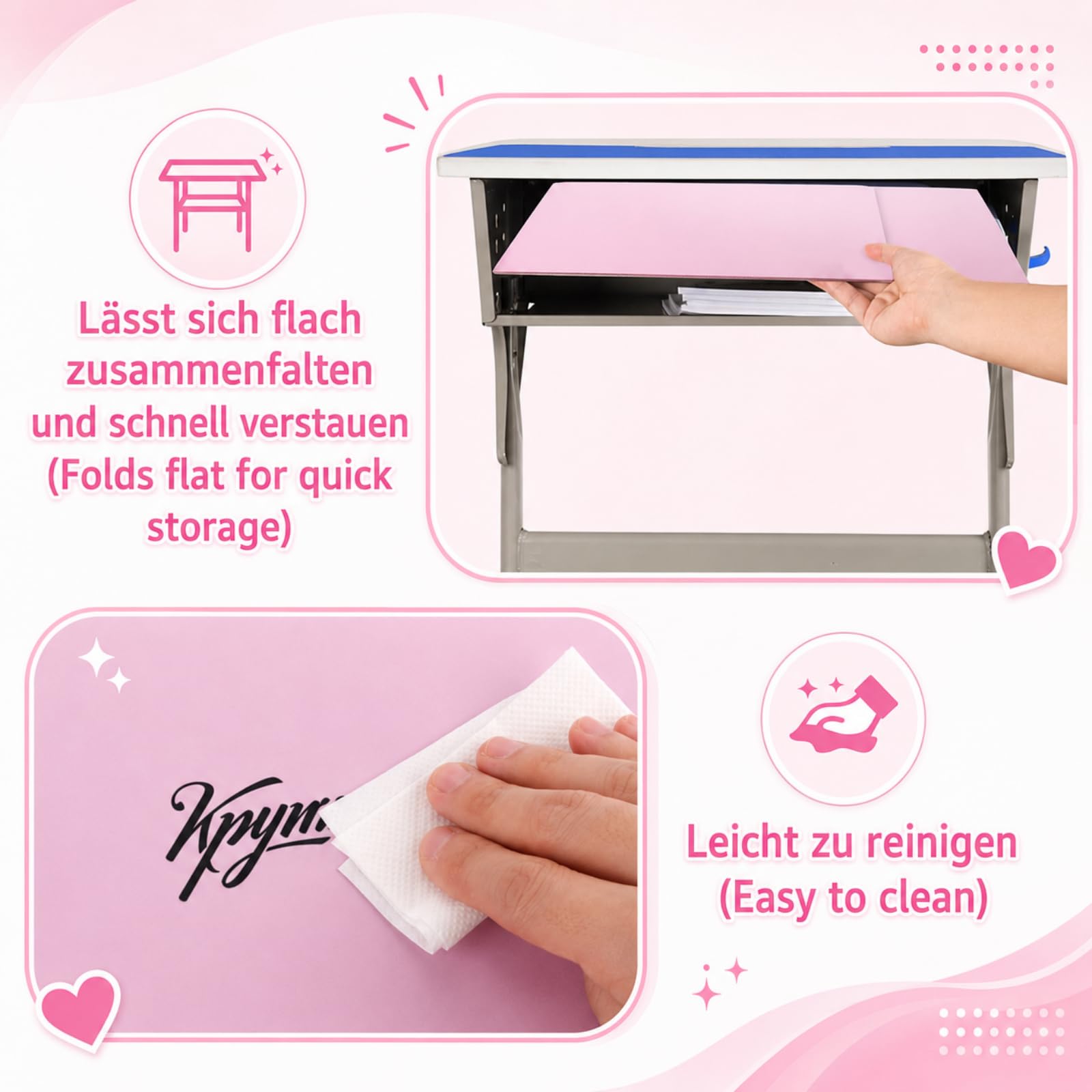Lot de 10 Séparateur de Bureau, Separateur Bureau en Forme de U pour Tables, 30x40 cm, Brise-Vue, Cabine, Séparation de Bureau Pliable, pour L'école, Le Bureau, La Bibliothèque, 5 Couleurs Vibrantes