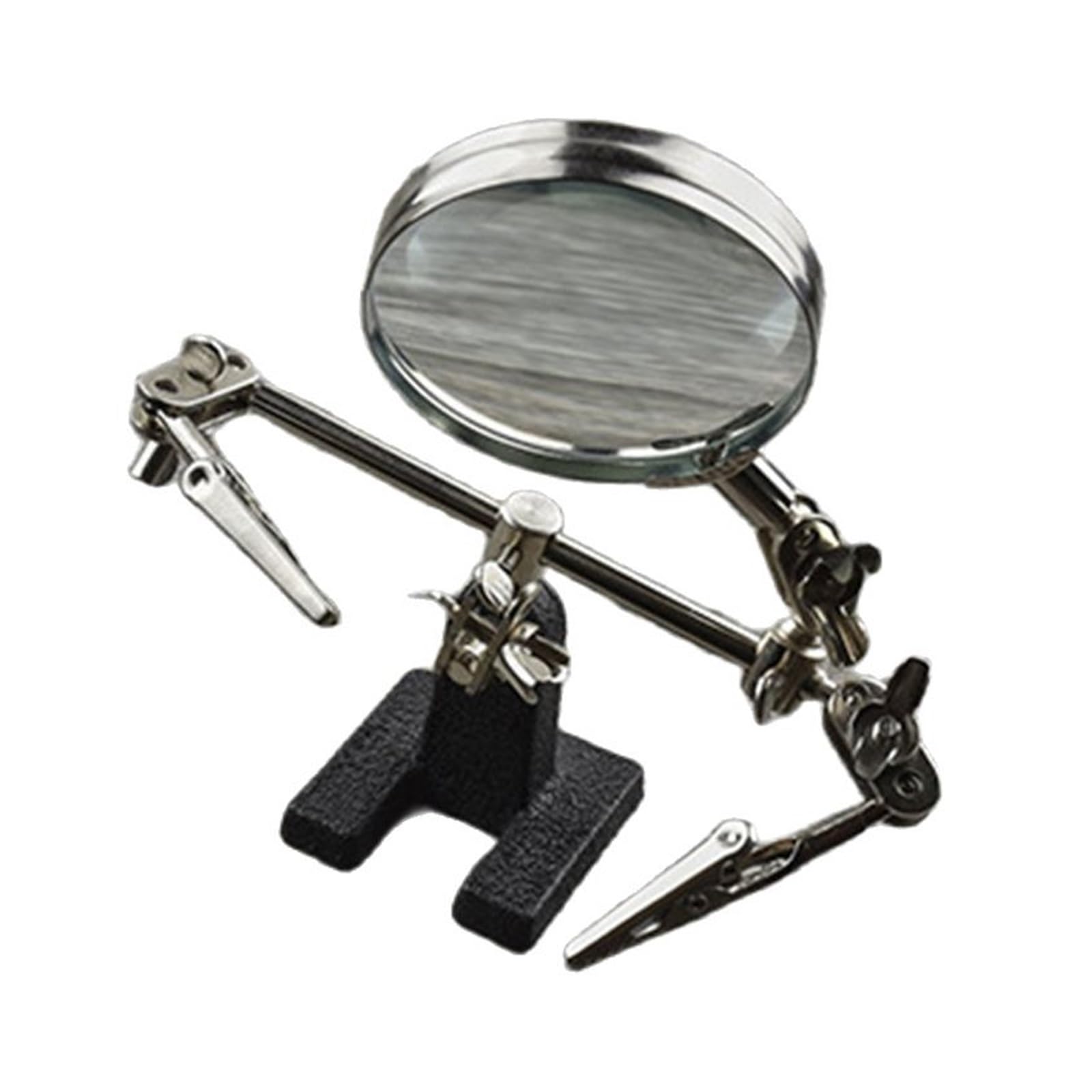 LEAHY La Terza Mano Supporto for Saldatore di Terza Mano 2.5X Che Aiuta la Clip da Tavolo della morsa a Morsetto con Strumenti di Saldatura for Gioielli con Lente d'Ingrandimento ausiliaria