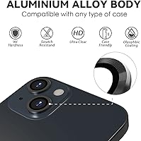 Vista 5 de CloudValley Protector de lente de cámara diseñado para iPhone 13/13 Mini, película protectora de vidrio templado, cubierta de lente de cámara