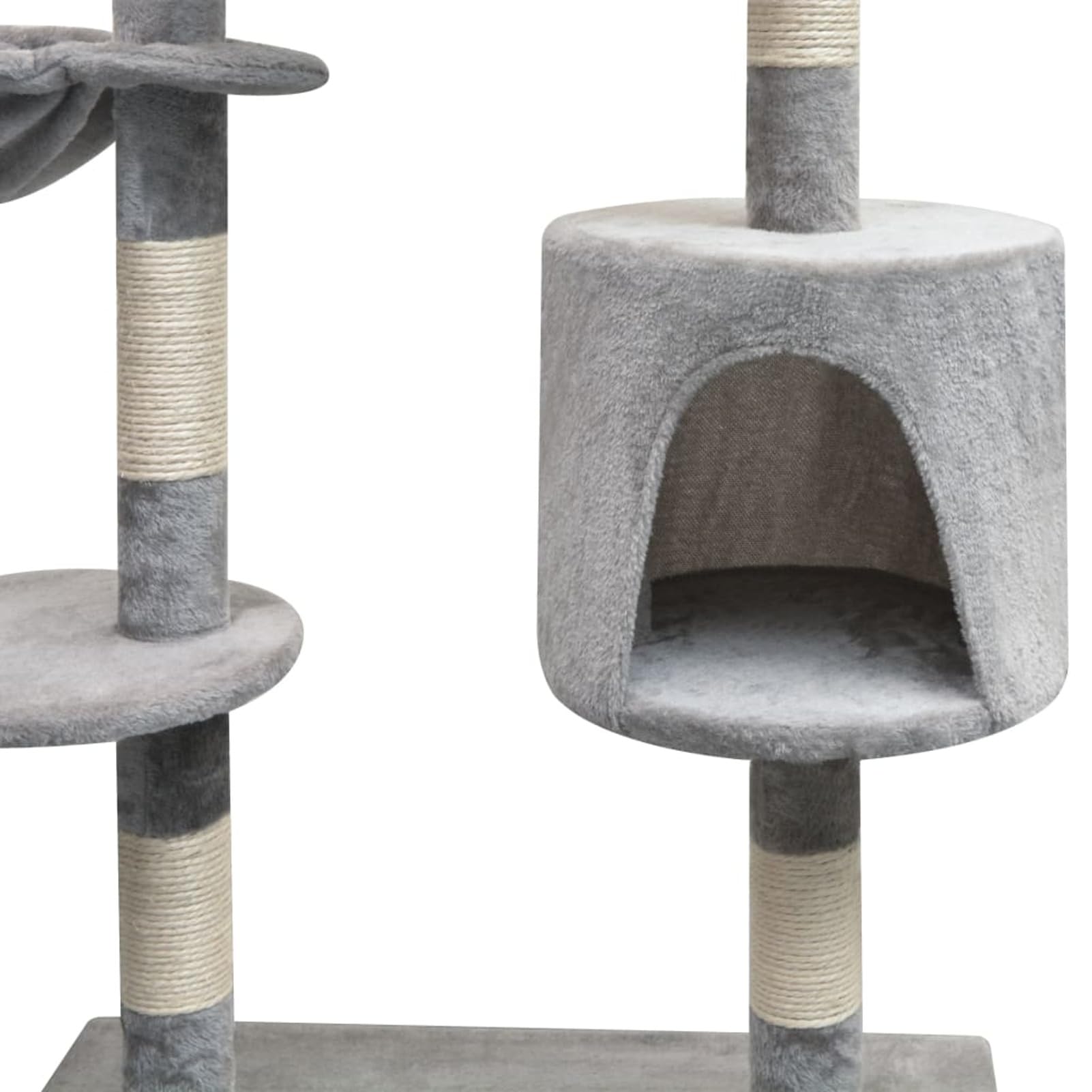 ZEYUAN Katzen-Kratzbaum 125 cm Grau, Katzenkratzbaum, Katzenmöbel, Kratztonne Für Katzen, Aktivitätskratzbäume, Katzen Zubehör