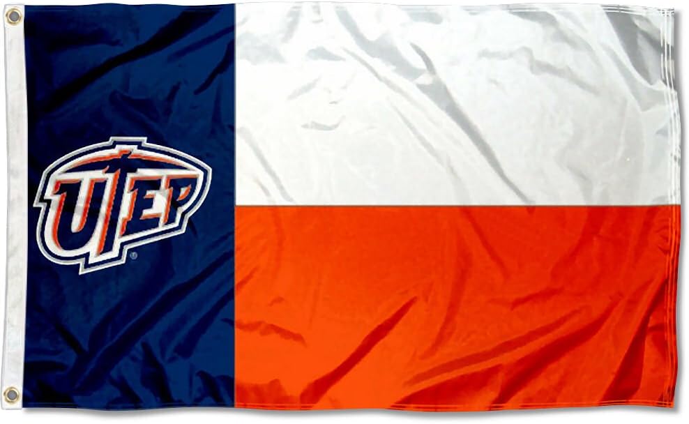 College Flags & Banners Co. Texas El Paso Miners State of Texas Flag Sports