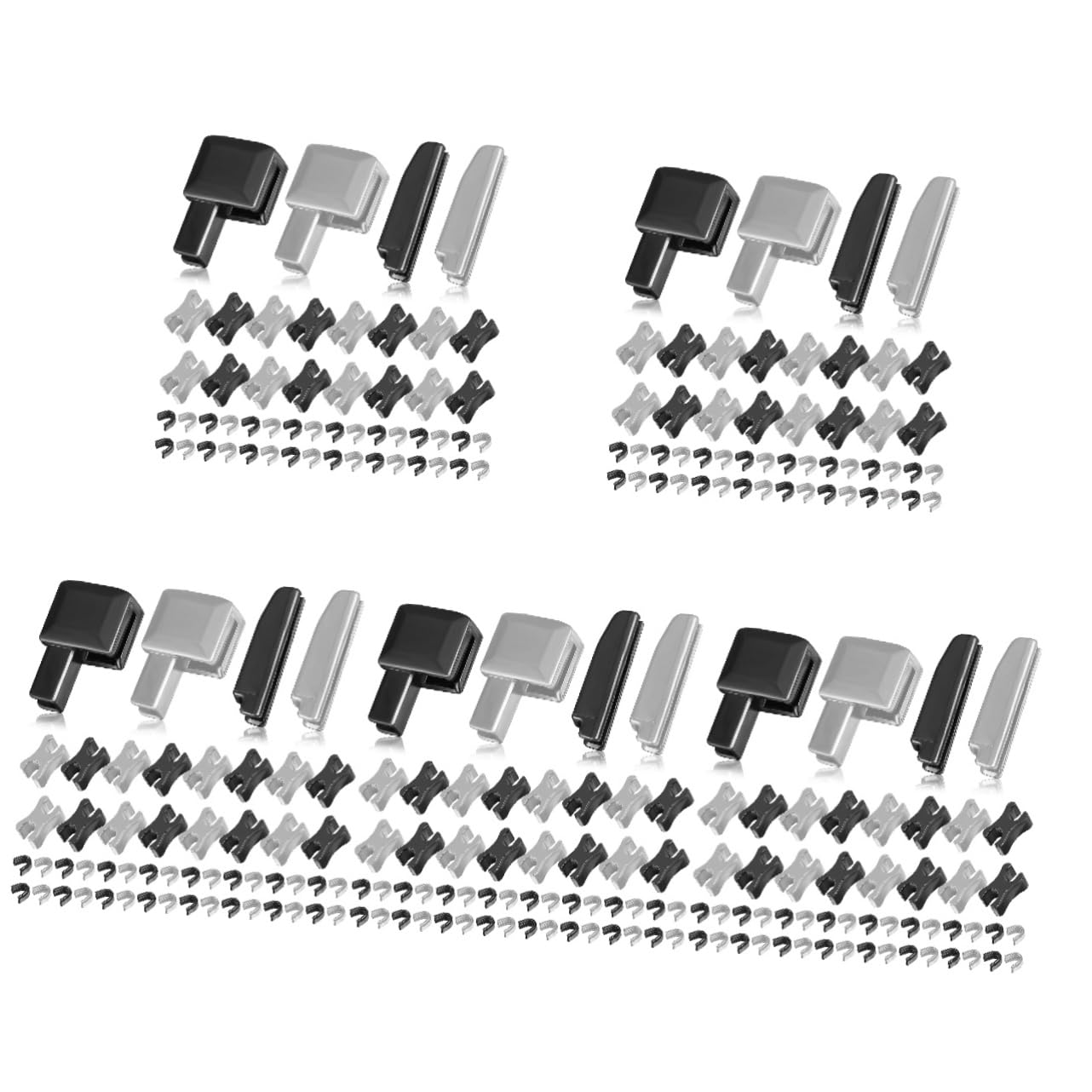 HOODANCOS 5piezas Kit De Reparación De Cremalleras De Pines De Inserción Metálicos Tapones y Accesorios Para Ropa Chaquetas y Mochilas