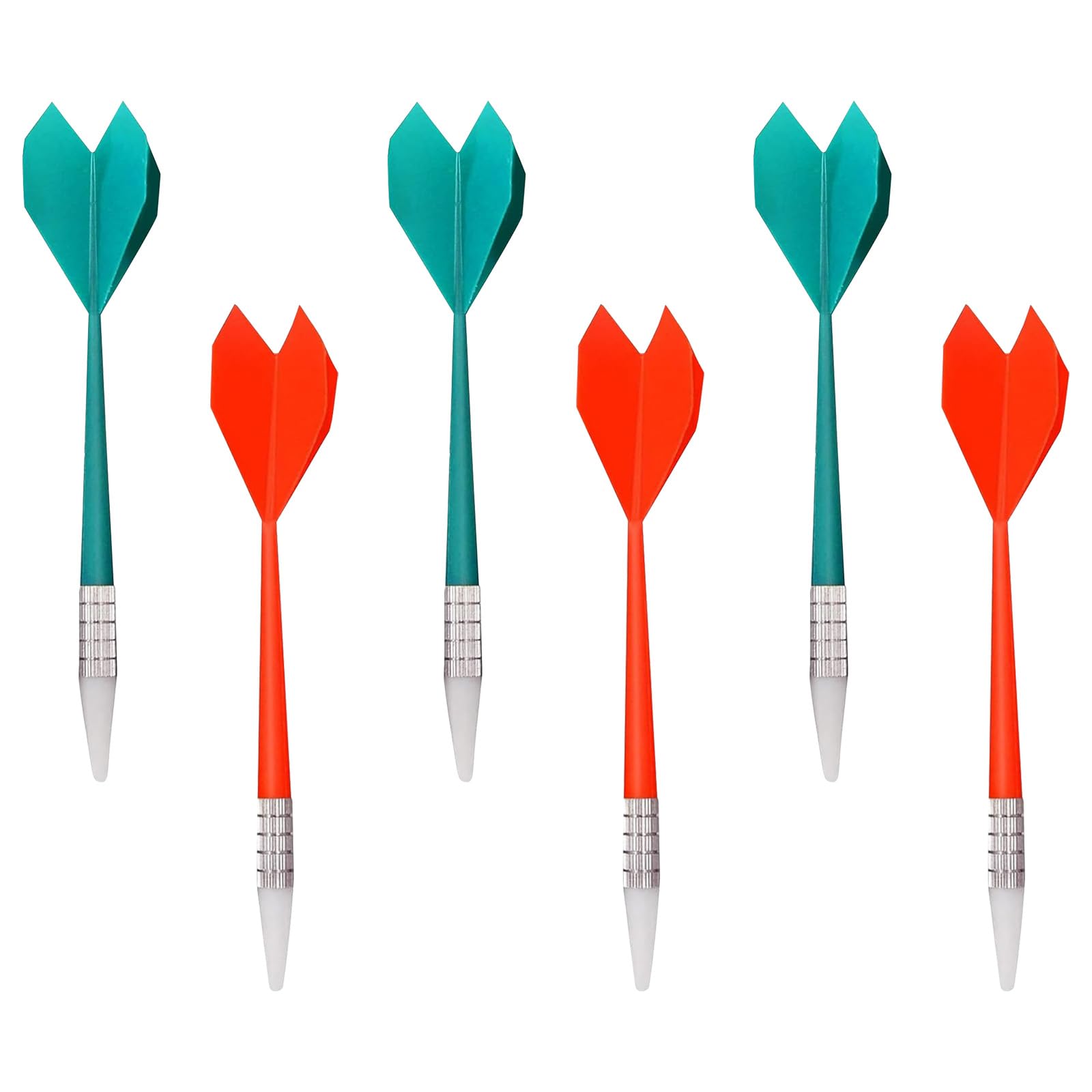 Mzbnfa 6 PCS Soft Tip Darts Plastic Gentle Darts for Soft Dartboards Great Indoor Office Home Games for Kids and Adults (Red+Green)