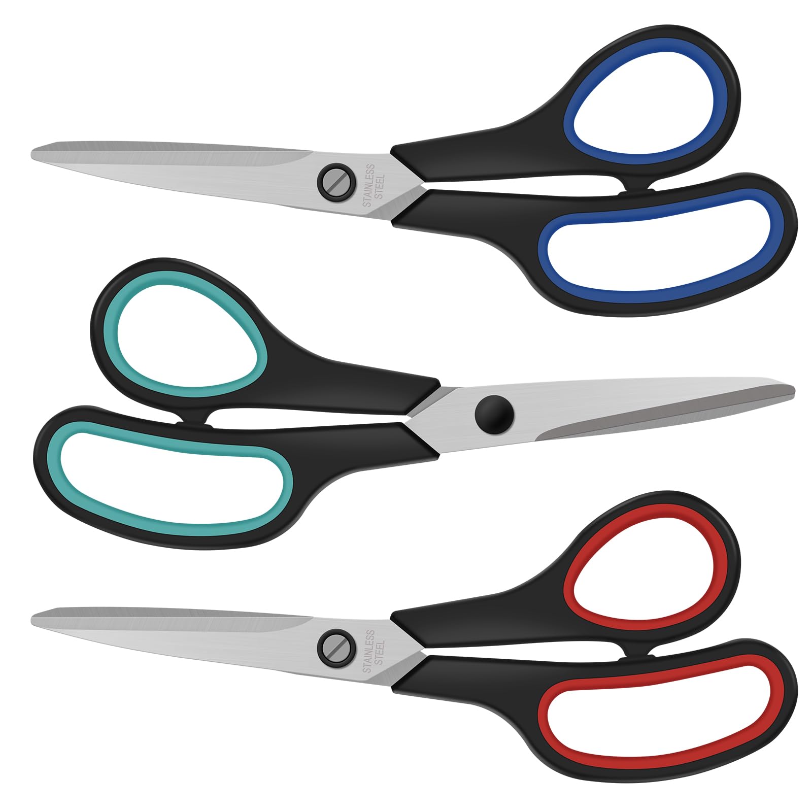 EEKEDO 8.3" All Purpose Scissors Heavy Duty for Office Kitchen Craft Sewing | Stainless S…