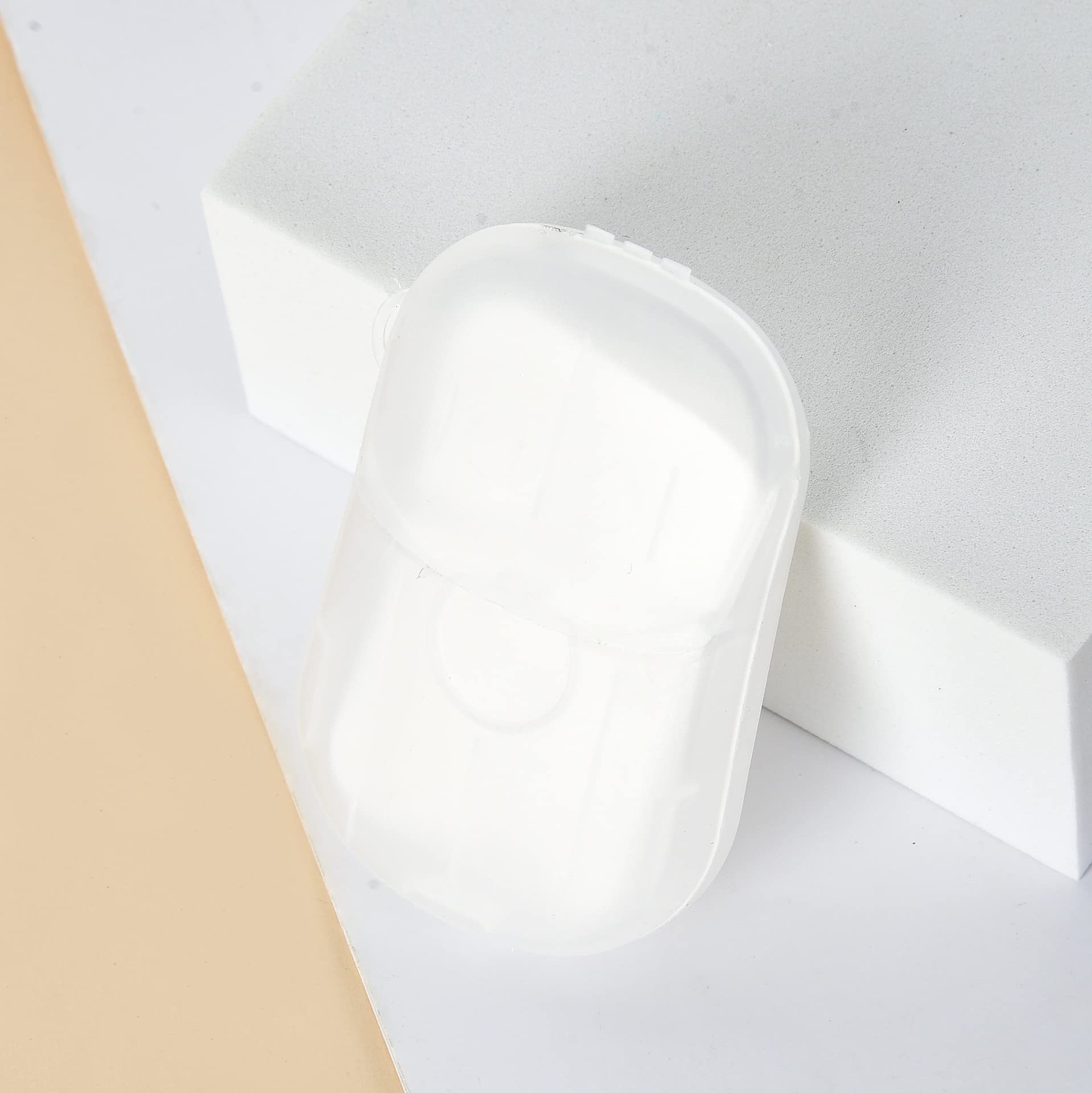 4Pcs Sheets White Soap Paper Sheets, Mini Portable Disposable Travel Soap Sheets Hand Washing Cleaning Soap Slices Strips for Outdoor On-The-go Camping Hiking Personal Care