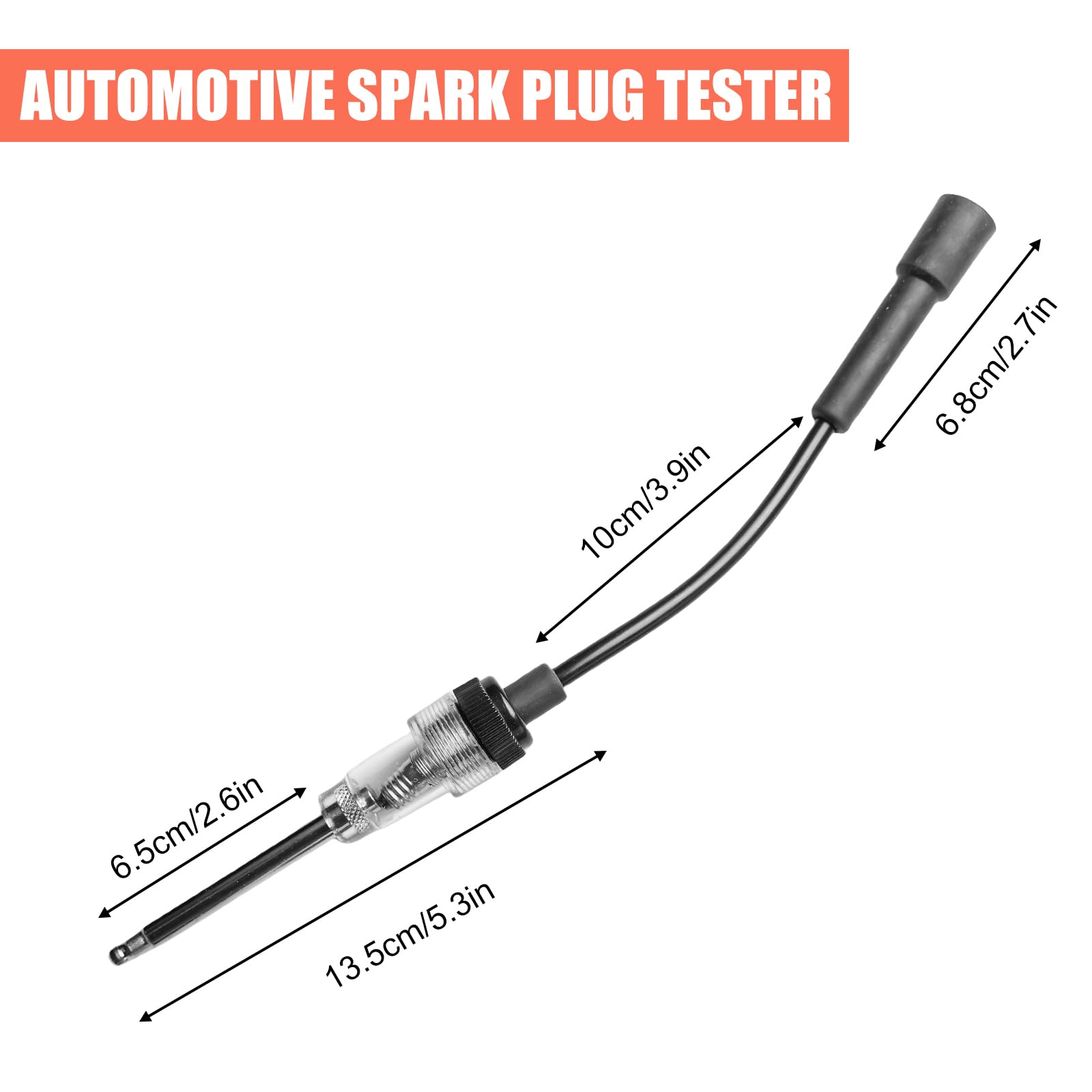 Zestaw 13 testerów kompresji, samochodowy tester kompresji do silnika benzynowego, 0-300 psi/0-20 bar, miernik ciśnienia w cylindrze z testerem świec zapłonowych