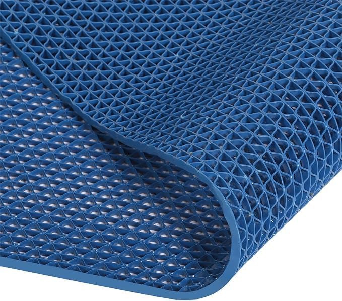 MORADO Anti Skid PVC Rubber Floor Mat | Multipurpose Waterproof Mat for Bathroom Entrance Shower & Swimming Pool | Durable Non-Slip Carpet,Rainmat & Doormat for Indoor & Outdoor Use,4x12ft Blue