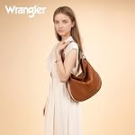 Wrangler Hobo Bags Large Crossbody Bags for Women Shoulder Purses with Striped Cotton Straps