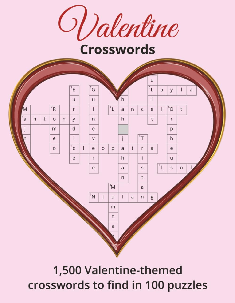 Valentine Crosswords: 1,500 Valentine-themed crosswords to find in 100 puzzles