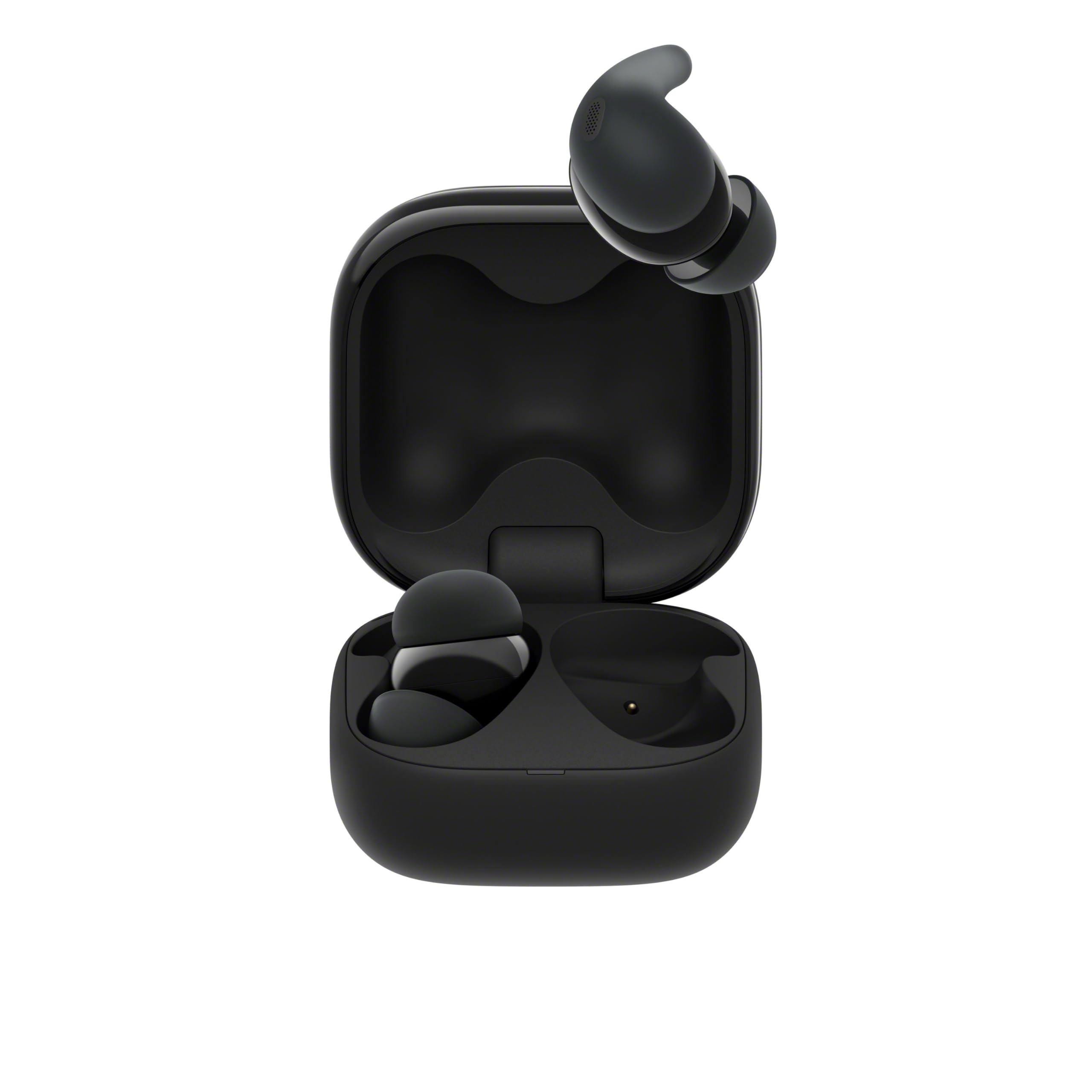 Sony LinkBuds Fit Truly Wireless Noise Canceling Earbud Kopfhörer, klein und leicht mit neu entwickelten Air Fitting Supportern, Schwarz (Generalüberholt)
