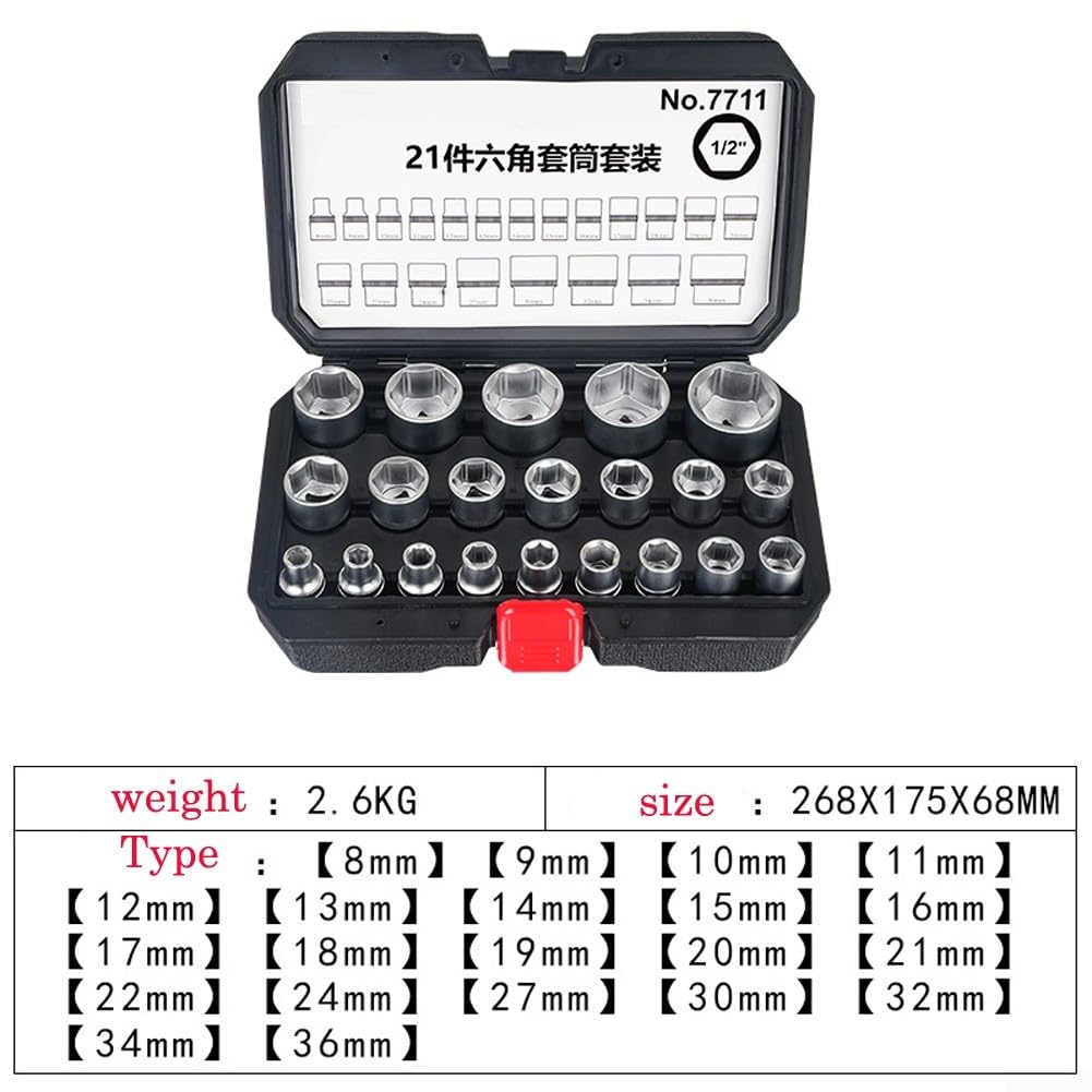 Set Bussole 1/2 Pollice 8-36mm Acciaio Cromo Vanadio