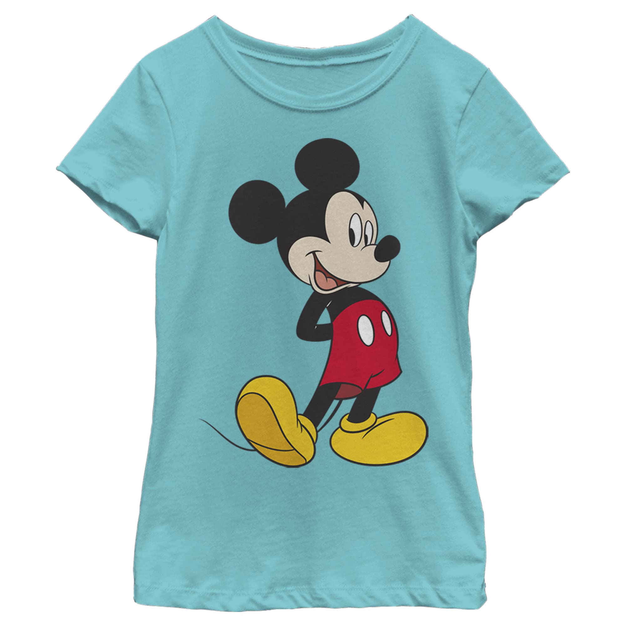 Disney Characters Traditional Mickey Girl's Solid Crew Tee
