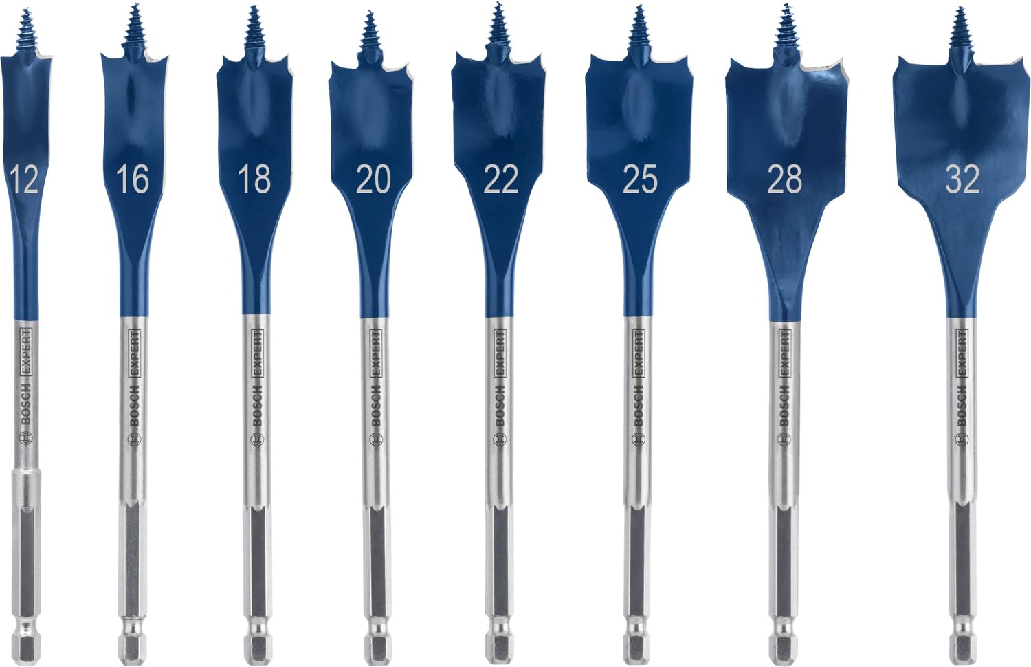 BOSCH 2.608.902.111 (8pc) 8pc Self cut spade kit 12/16/18/20/22/25/28/32mm