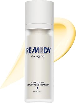 Remedy for Healthy Aging - Retinaldehyde, Resveratrol, Glycolic Acid, Argireline, Ferulic Acid, Matrixyl 3000 - Anti-Aging Treatment for Wrinkles, Uneven Texture & Tone - By Dermatologist Dr. Shah