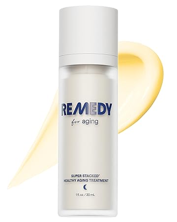 Remedy for Healthy Aging - Retinaldehyde, Resveratrol, Glycolic Acid, Argireline, Ferulic Acid, Matrixyl 3000 - Anti-Aging Treatment for Wrinkles, Uneven Texture & Tone - By Dermatologist Dr. Shah