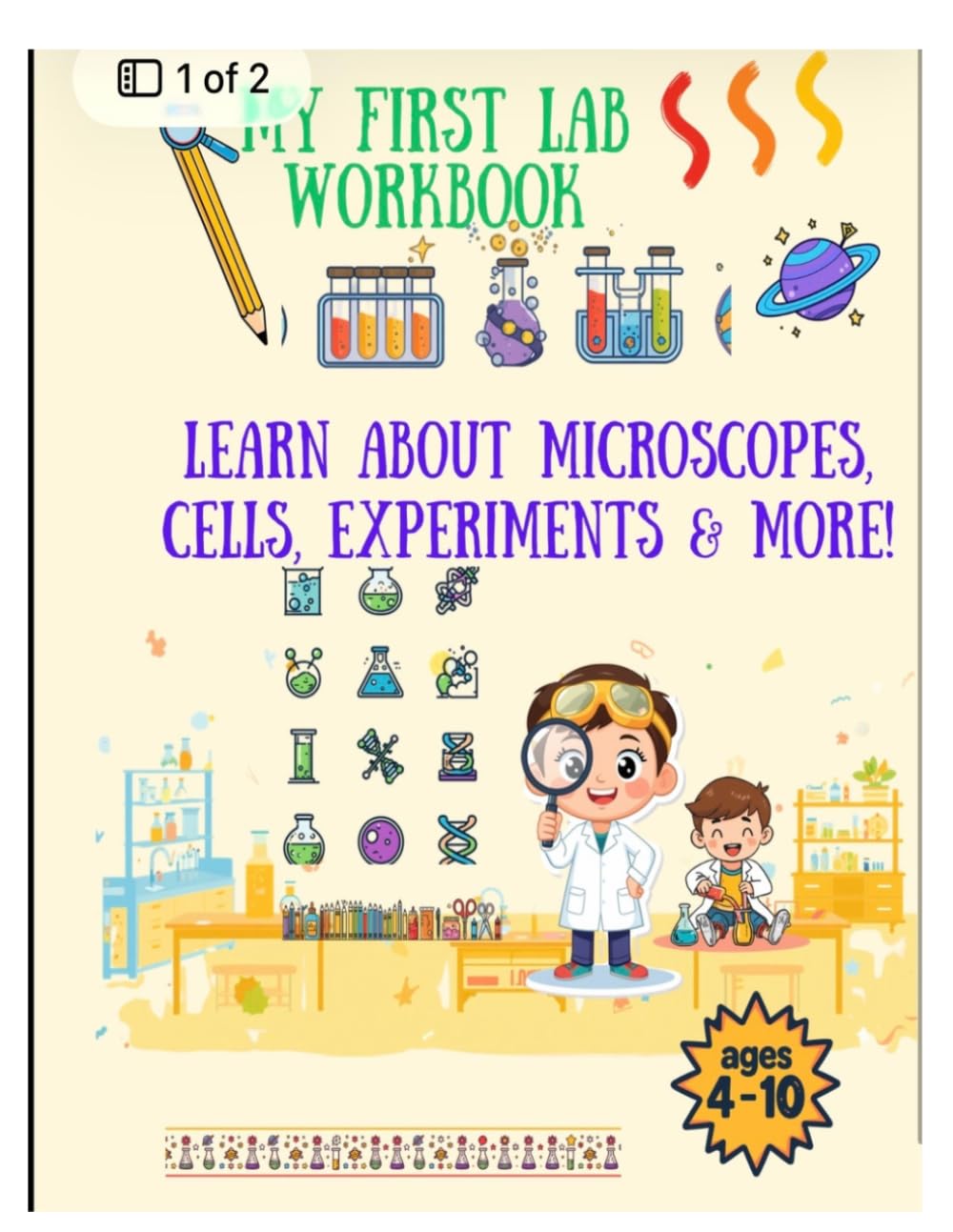 My First Lab Workbook: Fun Science Activities & Coloring Book: A STEM Coloring and Activity Book for Young Scientists (1)