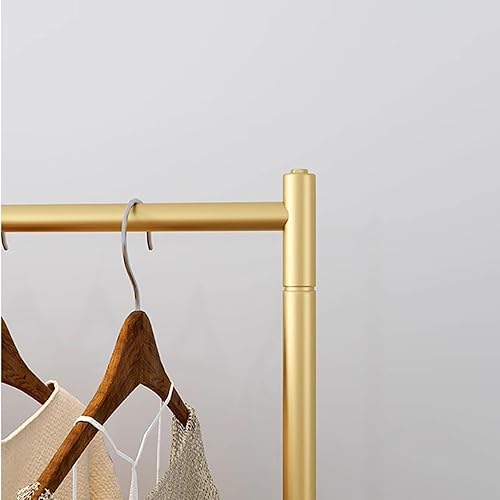 Miniatura 5 de Perchero de ropa moderno de metal para colgar ropa, perchero dorado con estantes, organizador de ropa de pie para dormitorios y boutiques, perchero