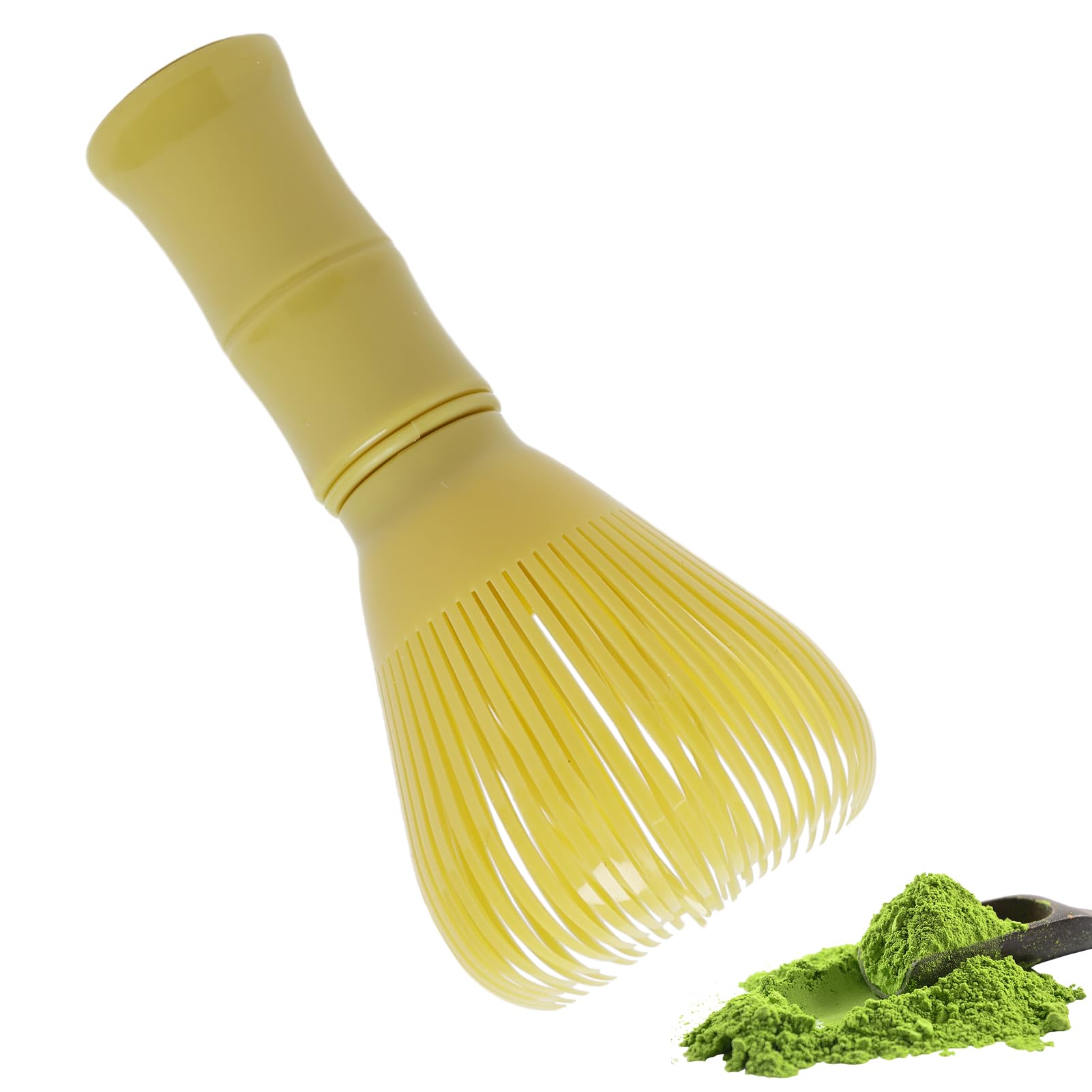 Frusta Per Tè Matcha In Resina Gialla - Per Cerimonia E Uso Quotidiano - Foto 10