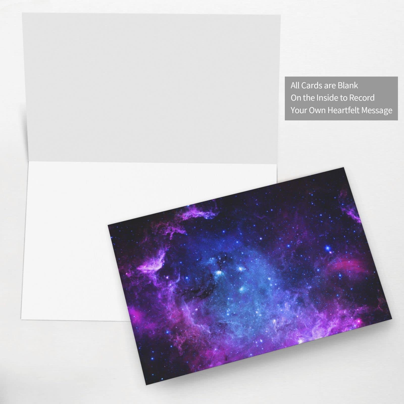 Graue Grußkarten Mit Galaxie-Muster - Für Jeden Anlass