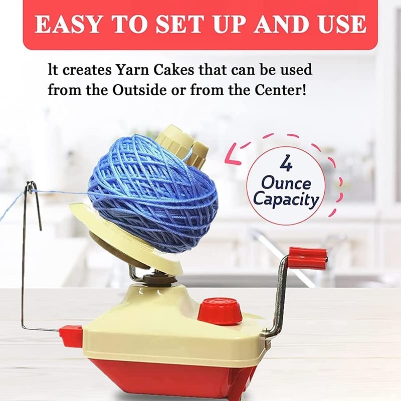 Promotion! Yarn Ball Winder, Manual Yarn Winder, Winder For Crochet, Easy To Install And Use Winder With Knitting Kit - (Color: as shown)
