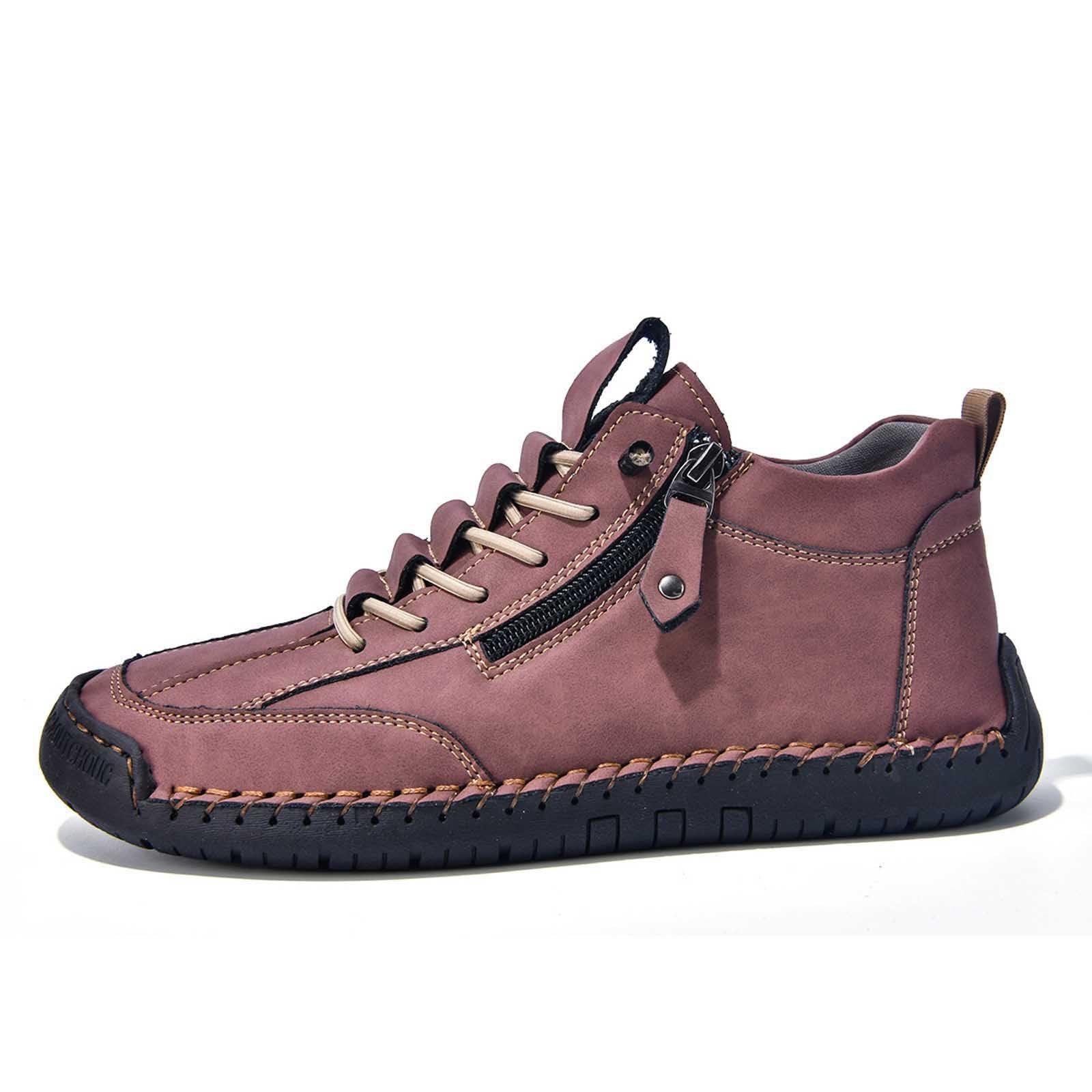Generisch Buty do stroju ludowego, ślubne, do stroju bawarskiego, buty rekreacyjne dla mężczyzn, z bocznym zamkiem błyskawicznym, sznurowane, do noszenia na co dzień, do całorocznego komfortu