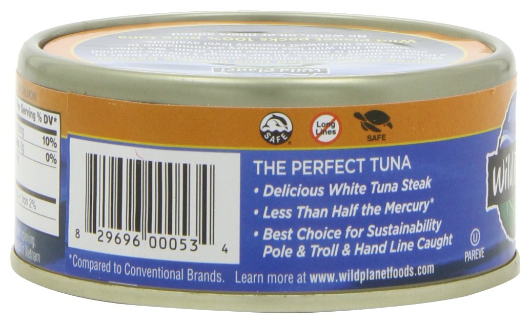 Wild Planet Albacore Wild Tuna, 3rd Party Mercury Tested, 5 Ounce (Pack of 6)