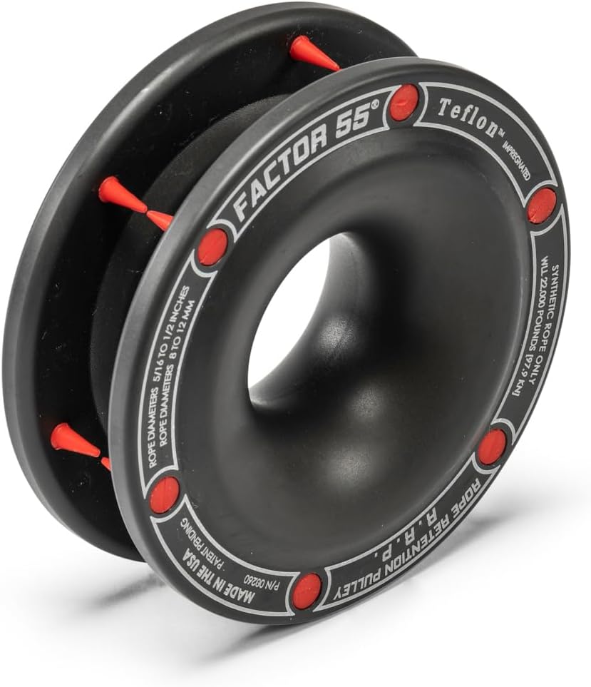 Factor 55 Rope Retention Pulley (RRP) for Use with Synthetic Rope and Soft Shackle