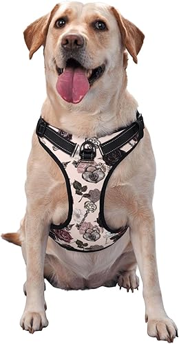 Miniatura 8 de Pet Supplies - Arnés para perro sin tirones, con 2 anillos laterales, reflectante, sin estrangulamiento, chaleco de malla Oxford para mascotas con