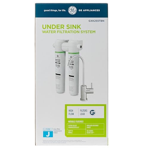 Miniatura 8 de GE Sistema de filtración de agua de doble etapa debajo del fregadero con grifo y filtro | Reduce más de 95 impurezas incluyendo plomo, cloro,