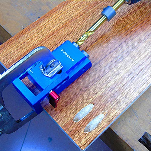 XK-1 2 L?cher Oblique Hole Puncher Hole Jig Locator Holzbearbeitung Punch Oblique Hole Locator Set Blau
