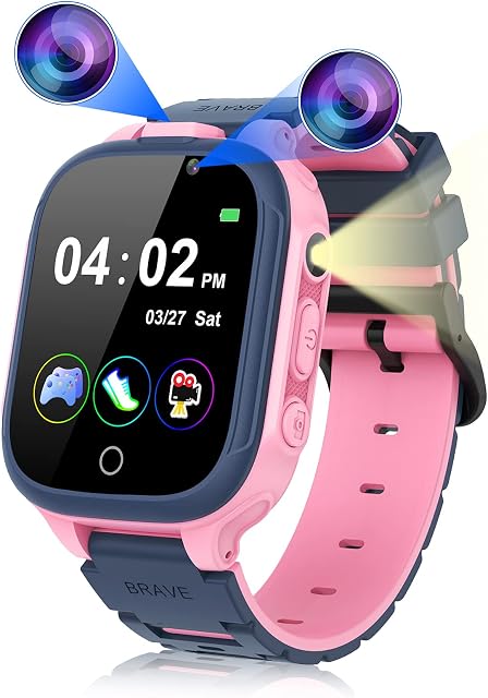Kesasohe Kids Smart Watch Toys, 24 Games Smart Watch for kids Toys with 2 Cameras Video Pedometer Step Count MP3 Player Music Watch Boys Girls Children 3-12Y Christmas Birthday Gifts