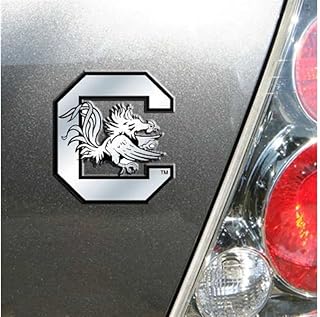 NCAA South Carolina Fighting Gamecocks Chrome Automobile Emblem