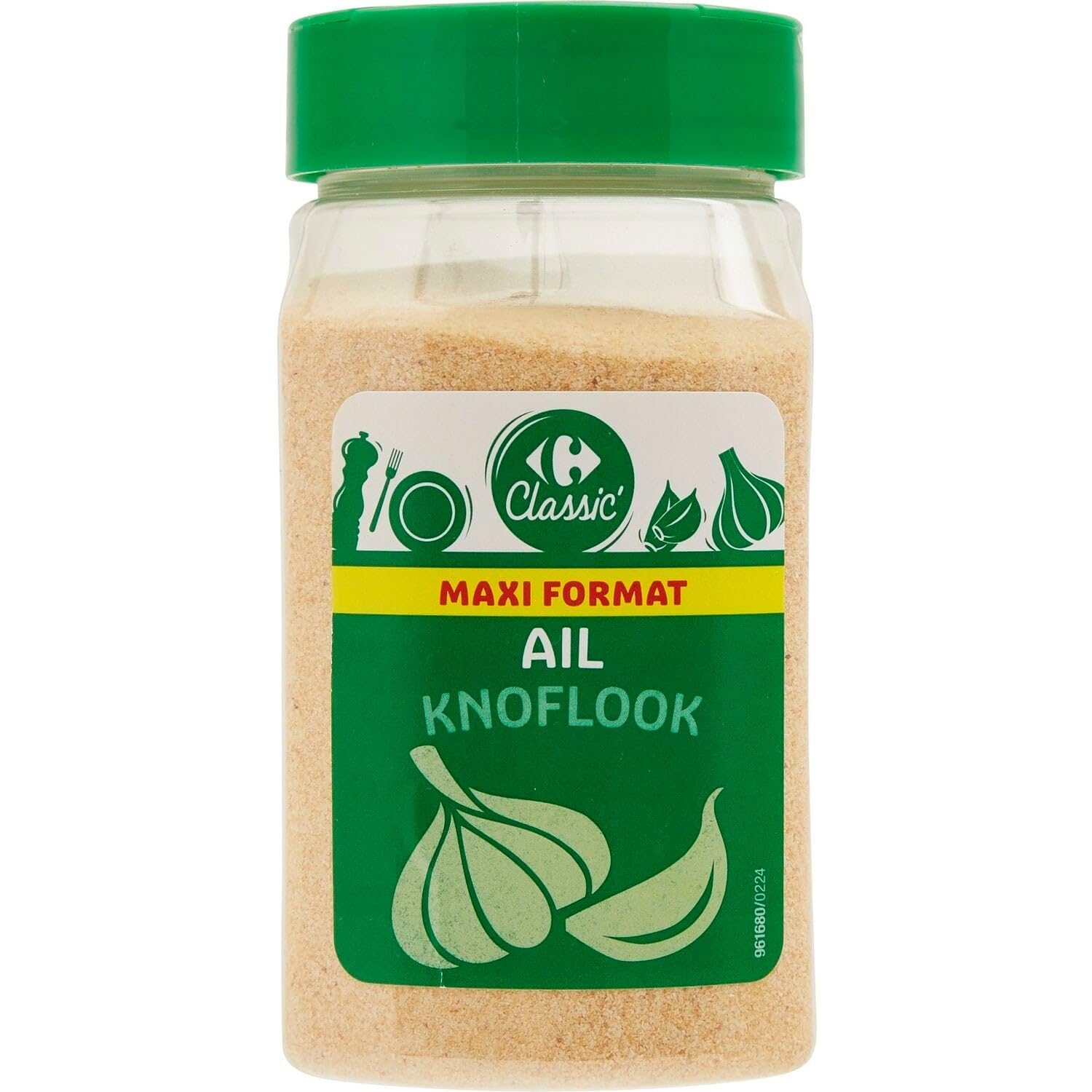 Saveur intense au quotidien avec CARREFOUR CLASSIC' Ail en poudre, format malin de 275g en bouteille pratique - Lot de 3