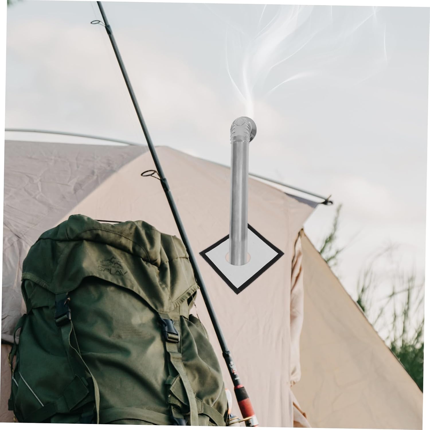 Chimney Protection Collar Solid Camp Stove Propane Tent Poles Hearth Rugs Fireproof Tins Fireproof Stove
