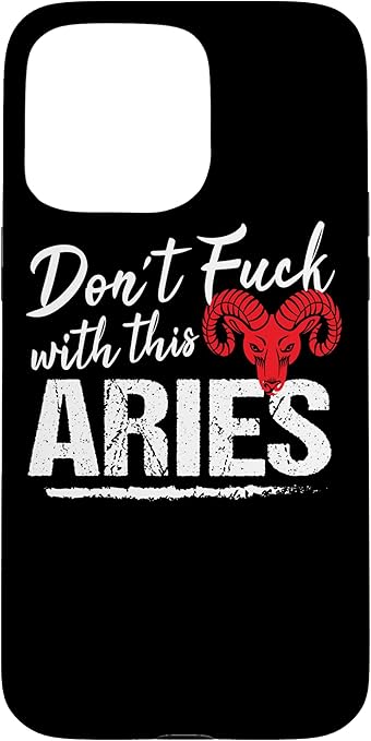 April Birthday Gift for Aries Horoscope Zodiac Sign Case for iPhone 15 Pro Max